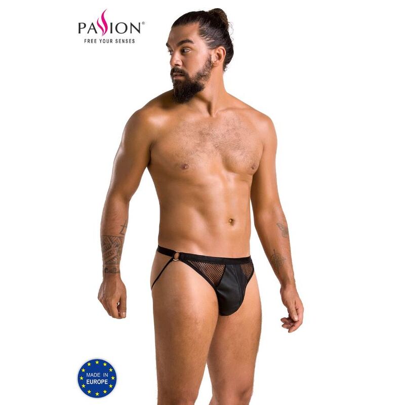 PASSION MEN 034 Slip Open Luke Noir L/Xl - Aura Intime