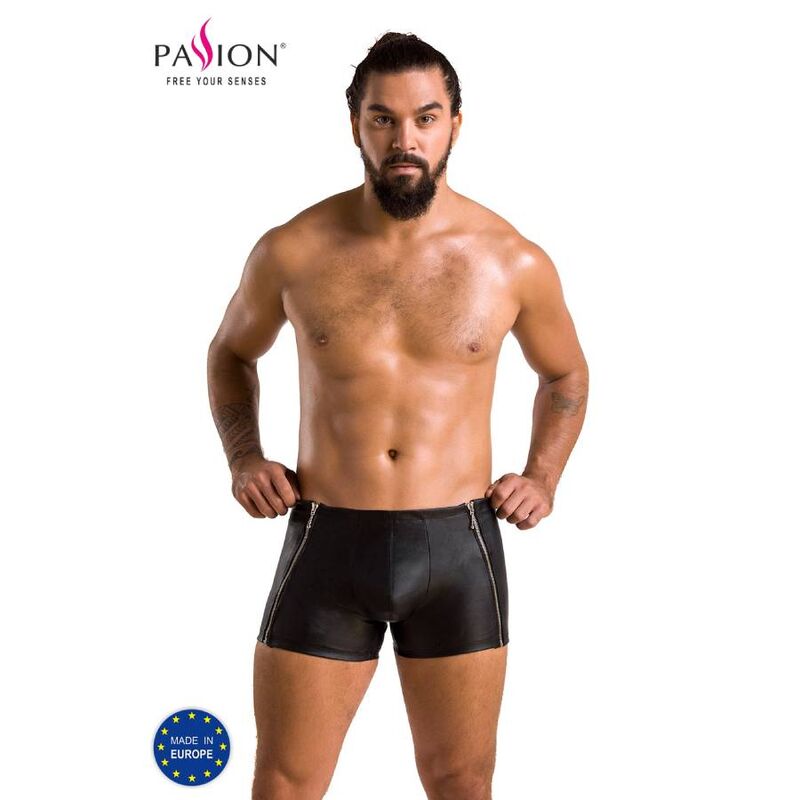 PASSION MEN 049 SHORT NOIR MAT L/XL - Aura Intime