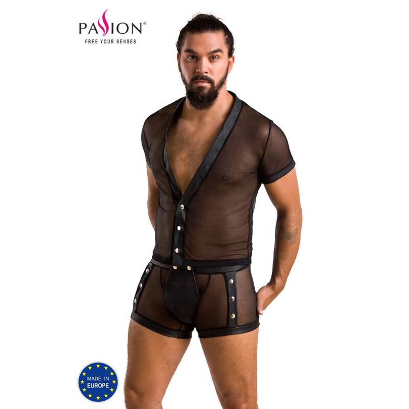 PASSION MEN 052 Ensemble Michael Noir L/Xl - Aura Intime
