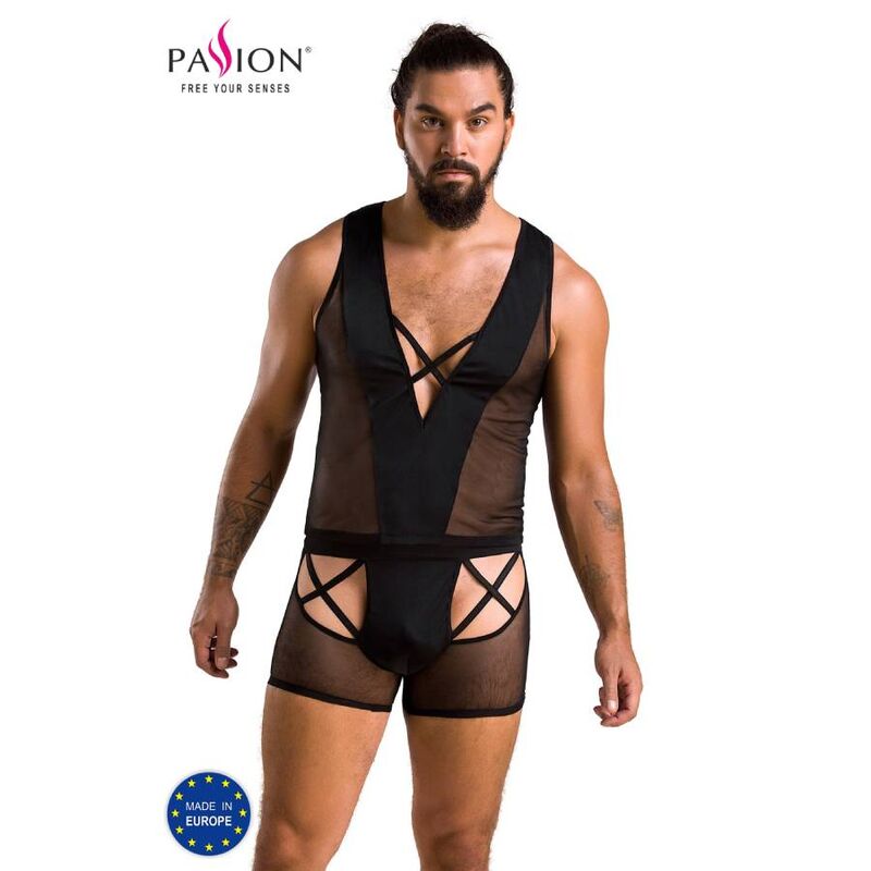 PASSION MEN 054 Ensemble Oscar Noir S/M - Aura Intime