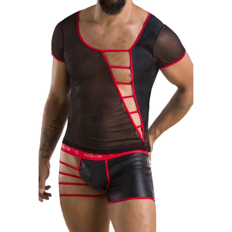 PASSION MEN 055 Ensemble Mark Noir S/M — vue détaillée
