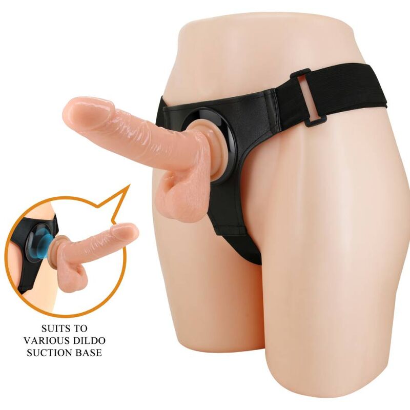 PRETTY LOVE HARNAIS SLIPS HARNAIS UNIVERSEL GODE TOM 20 CM NATUREL — vue détaillée