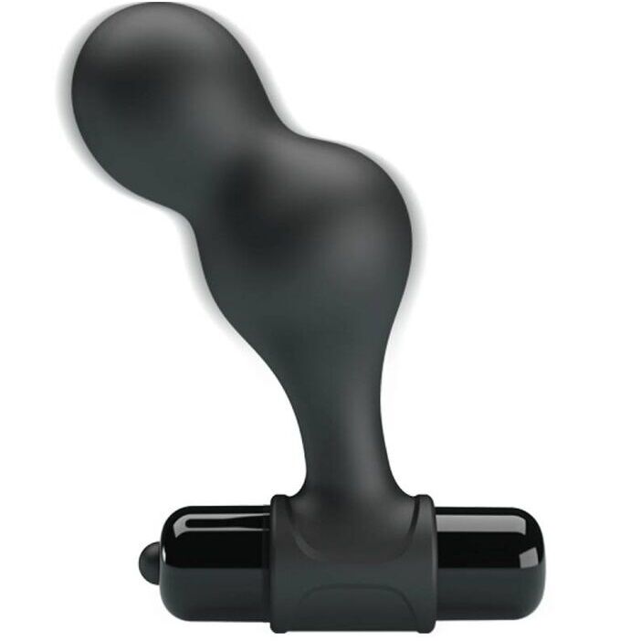 MR PLAY Plug Anal Vibrateur Silicone Noir — vue détaillée