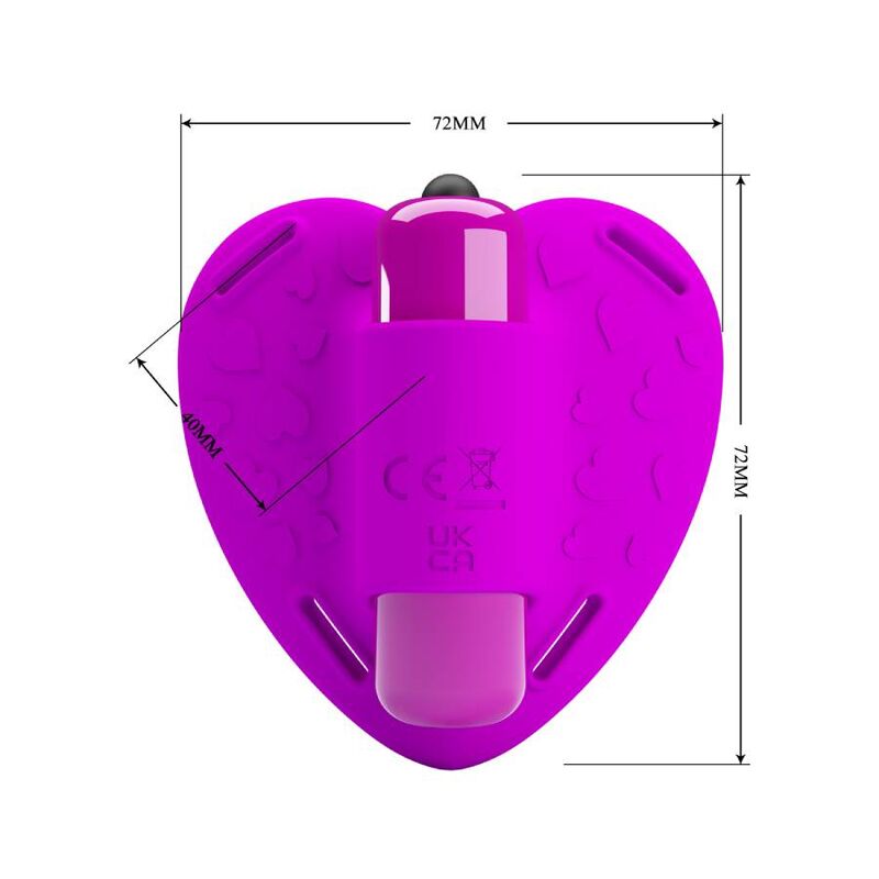 PRETTY LOVE FLIRTATION Masseur Clitoris Heartbeat 10 Modes Vibration Violet — accessoires inclus