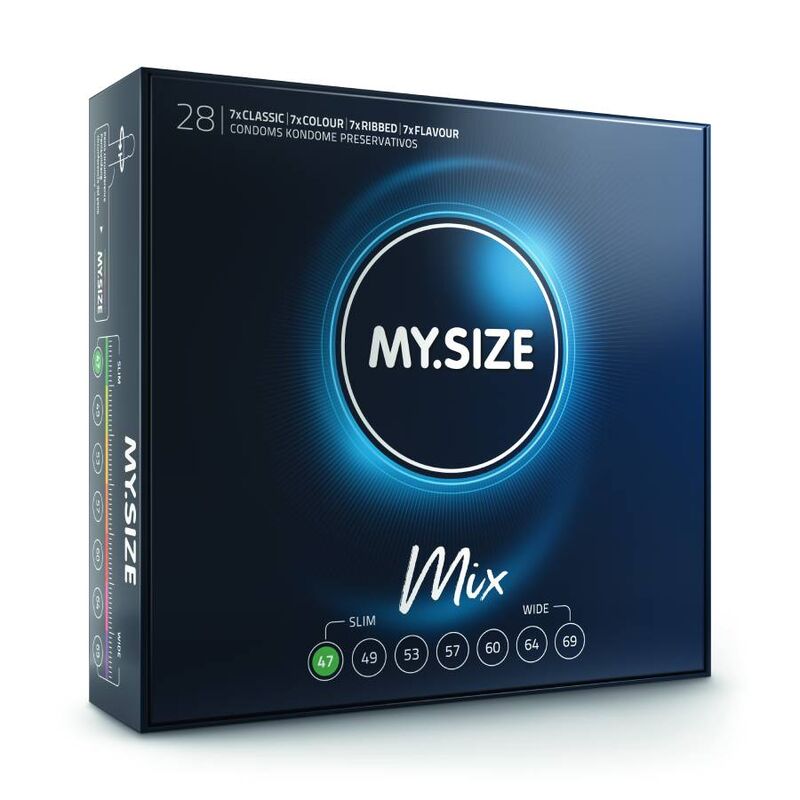 MY SIZE MIX Mix Préservatifs 47 Mm 28 Unités - Aura Intime