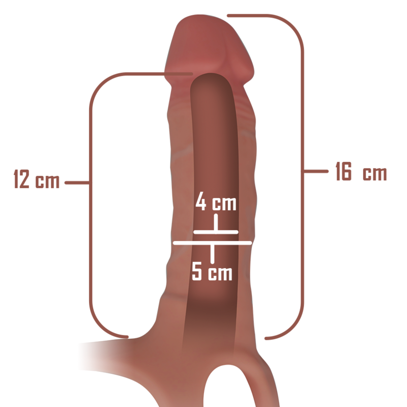 INTENSE FOR HIM HARNAIS CREUX GODE SILICONE 16 X 3,5 CM — vue arrière