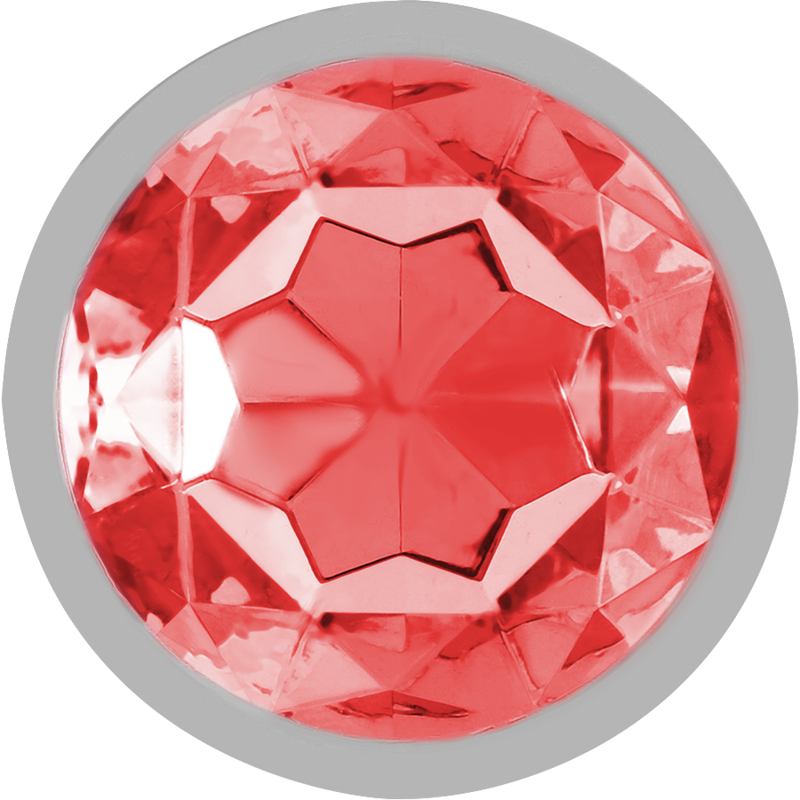 INTENSE ANAL TOYS Plug Anal Métal Aluminium Cristal Rouge Taille S — vue alternative