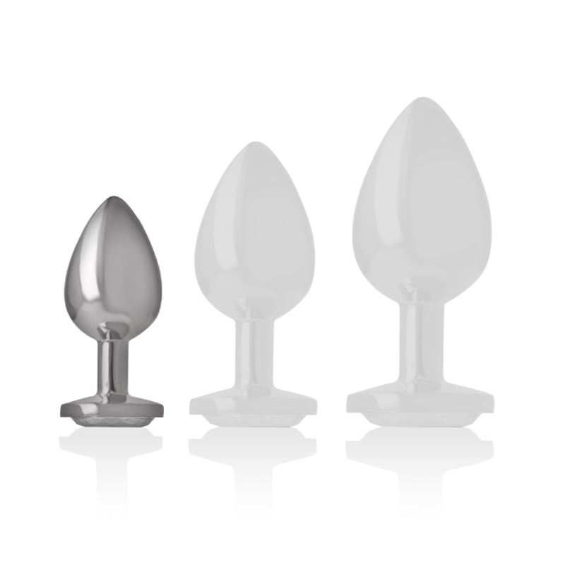 INTENSE ANAL TOYS Plug Anal Métal Aluminium Cristal Dargent Taille S — vue alternative