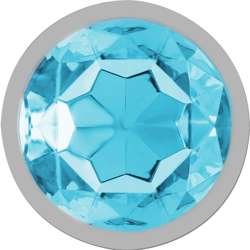 INTENSE ANAL TOYS Plug Anal Métal Aluminium Verre Bleu Taille M — vue alternative