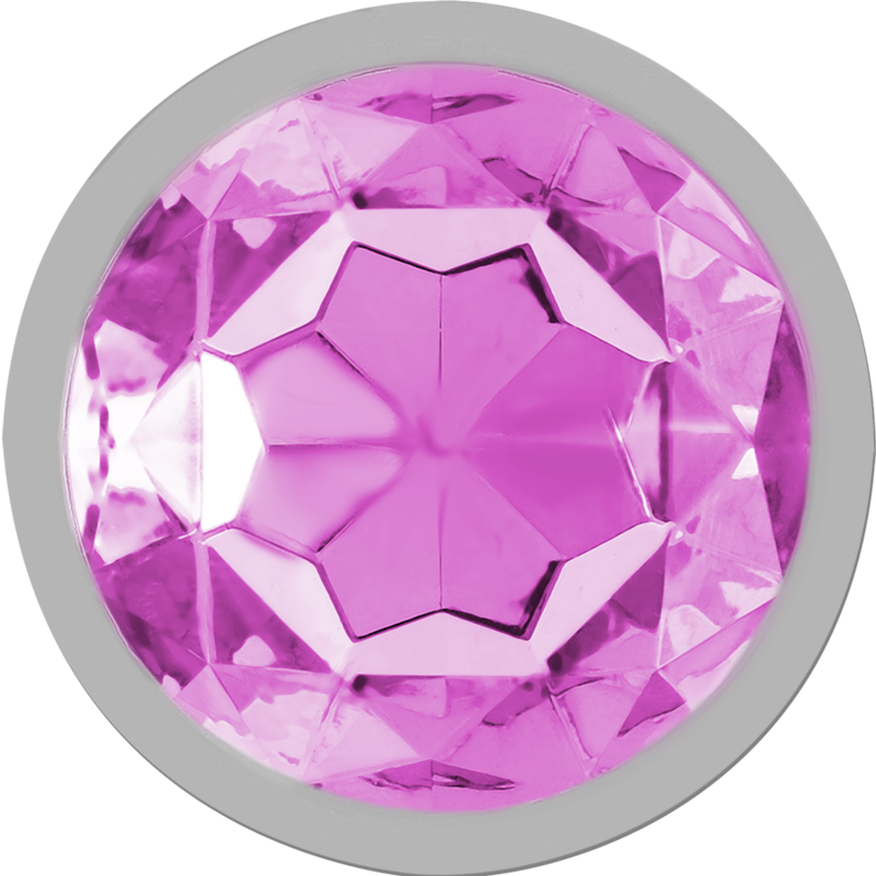 INTENSE ANAL TOYS Plug Anal Métal Aluminium Cristal Rose Taille M — vue alternative