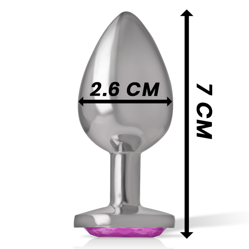 INTENSE ANAL TOYS Plug Anal Métal Aluminium Cristal Rose Taille S — vue arrière