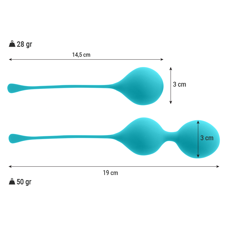 INTENSE HEALTH KEGEL Pack Balles Kegel Kendall Bleu — vue alternative