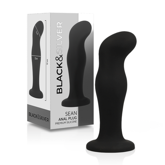 BLACK&SILVER Sean Plug Anal Premium Silicone Noir - Aura Intime