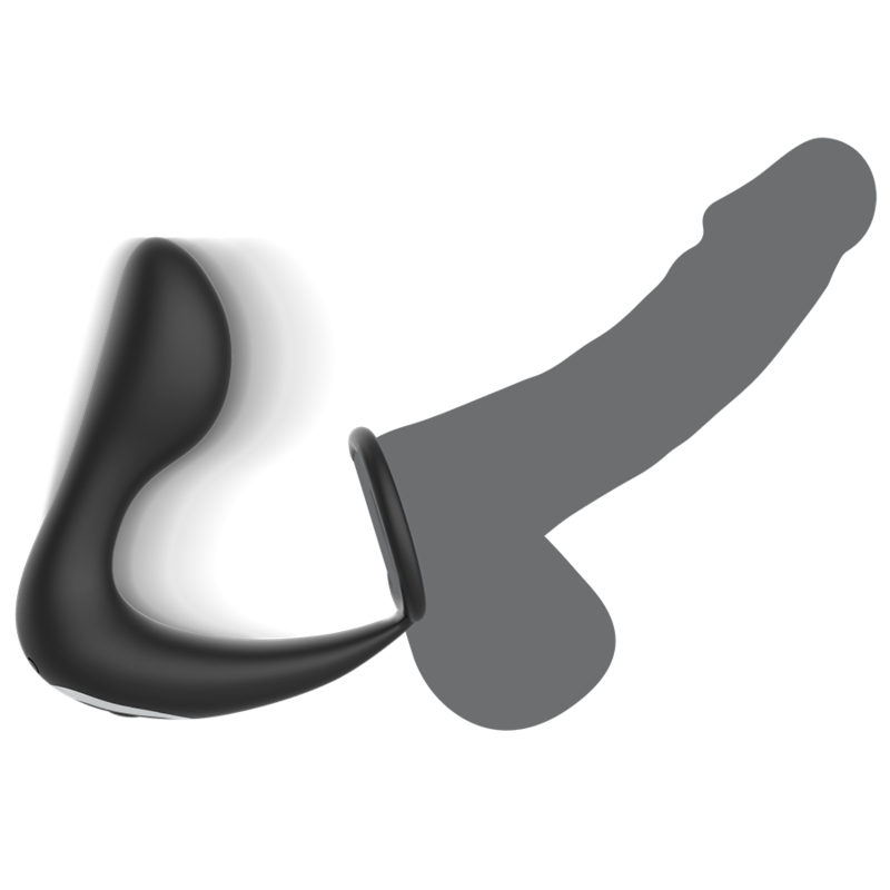 BLACK&SILVER MASSEUR ANAL TÉLÉCOMMANDE RECHARGEABLE SILICONE NOIR — vue arrière