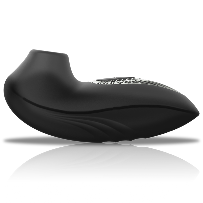 BLACK&SILVER Drake Deluxe Sucking Vibe Rechargeable Silicone Noir — vue arrière