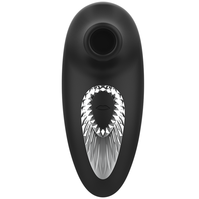 BLACK&SILVER Drake Deluxe Sucking Vibe Rechargeable Silicone Noir — vue détaillée