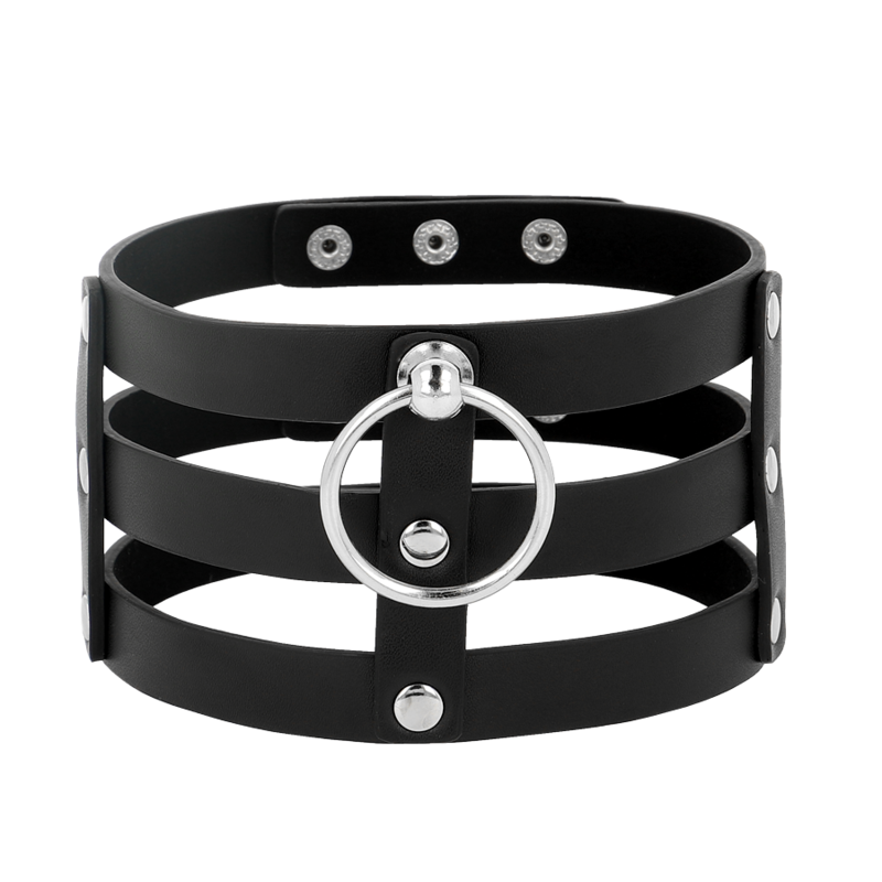 COQUETTE ACCESSORIES Ras Cou Cuir Végan Style Fétiche — vue arrière