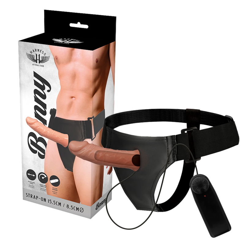 HARNESS ATTRACTION RNES CREUX BENNY VIBRATEUR 15 CM -O- 4.5 CM - Aura Intime
