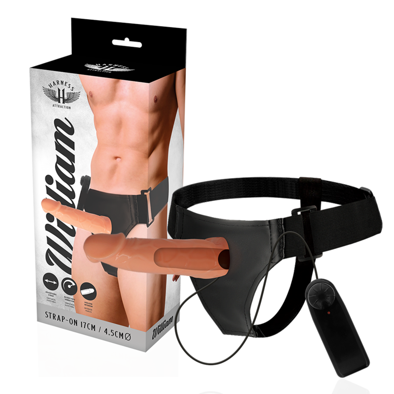HARNESS ATTRACTION WILLIAN HOLLOW RNES VIBRATEUR 17 CM -O- 4.5 CM - Aura Intime
