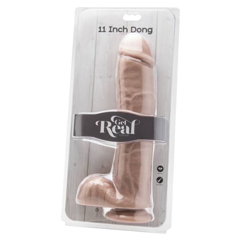 GET REAL - Gode 28 Cm Avec Billes En Peau
