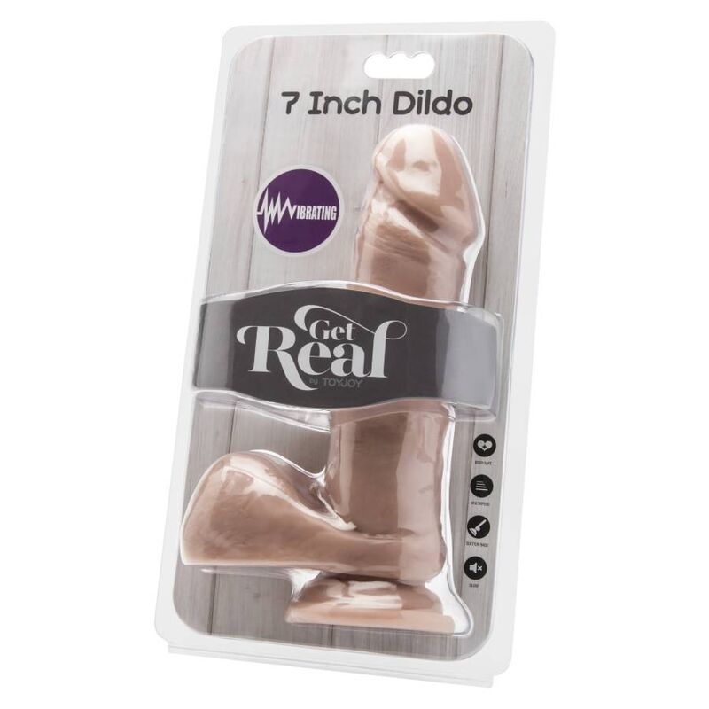GET REAL GODE 18 CM BILLES VIBRATEUR SKIN — vue détaillée