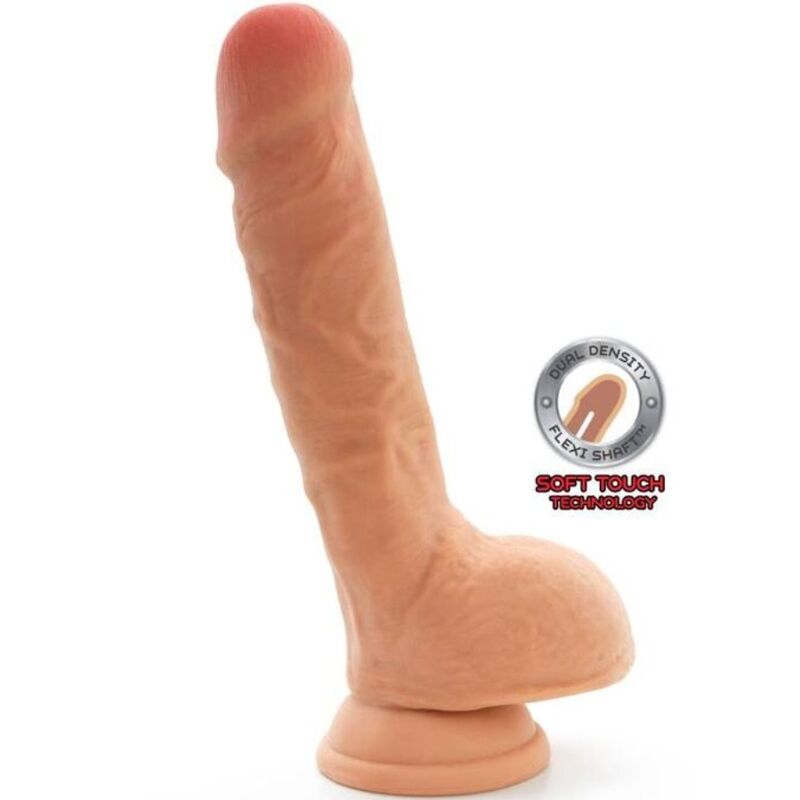 GET REAL - Gode Double Densité 25,5 Cm Balles Peau