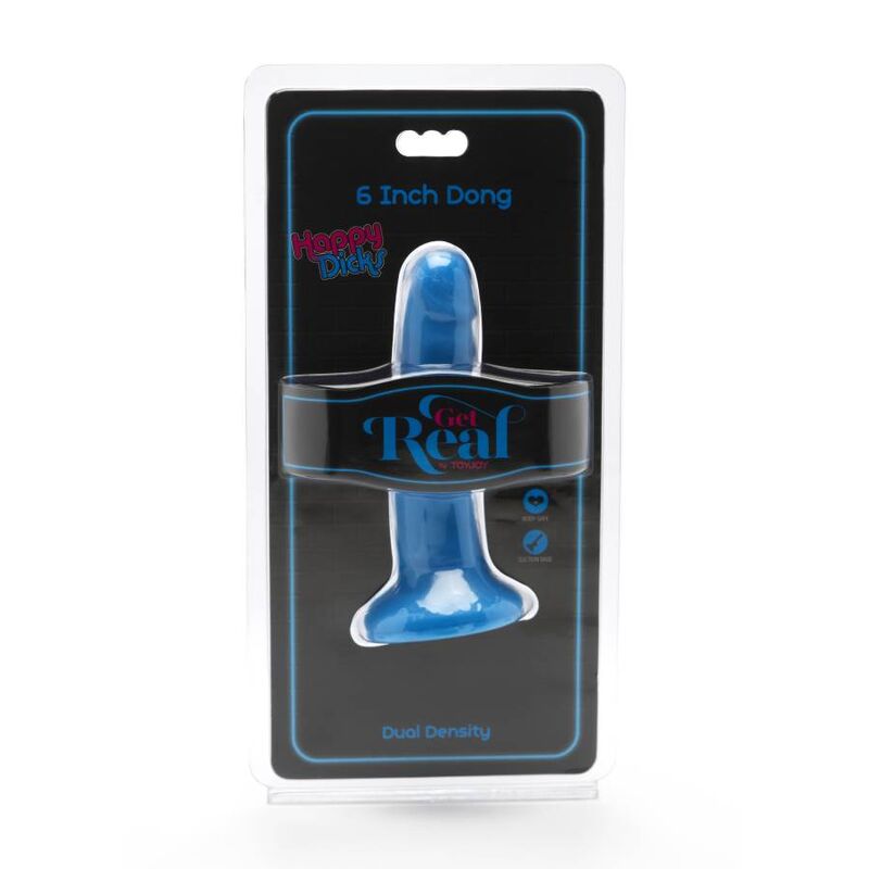 GET REAL HAPPY DICKS DONG 12 CM BLEU — vue détaillée