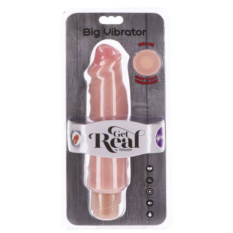 GET REAL GRAND VIBRATEUR DOUBLE DENSITÉ 20,5 CM PEAU — vue arrière