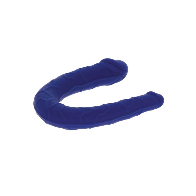 GET REAL MINI DOUBLE DONG RÉALISTE BLEU — accessoires inclus