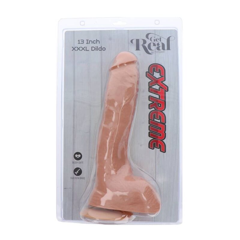 GET REAL GODE EXTREME XXXL 34 CM PEAU — accessoires inclus