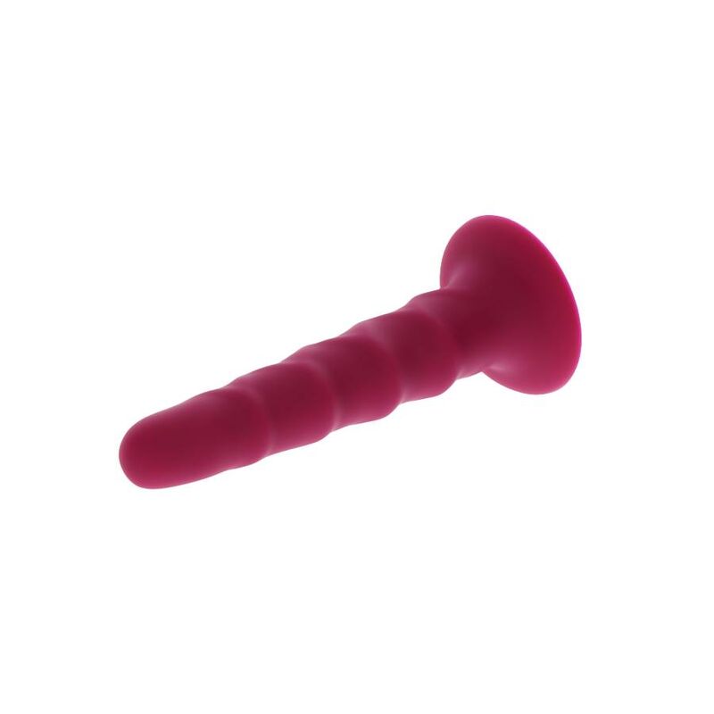 GET REAL - Ribbed Dong 12 cm Red