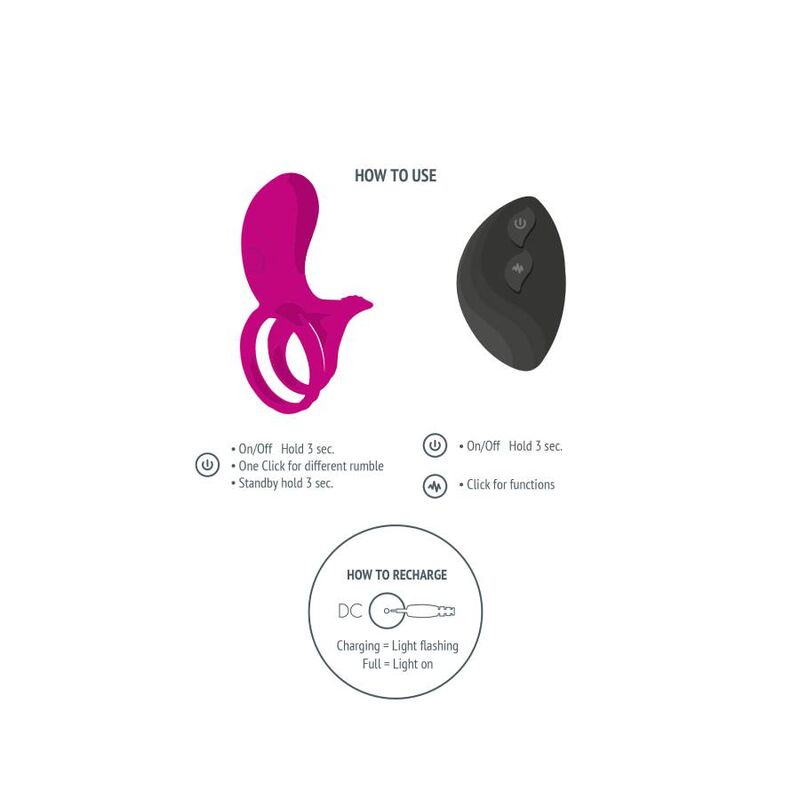 XOCOON BAGUE STIMULATEUR COUPLES FUCHSIA — vue arrière