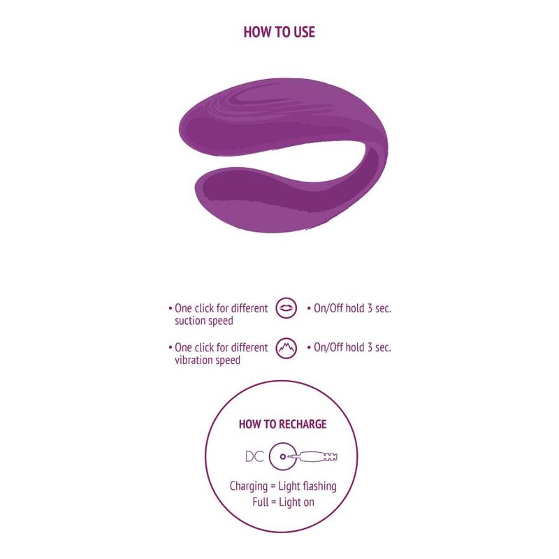 XOCOON Vibrateur Bound Love Couples Violet — accessoires inclus