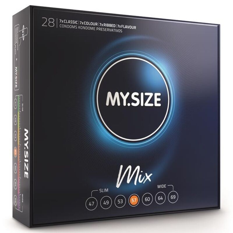 MY SIZE MIX Mix Préservatifs 57 Mm 28 Unités - Aura Intime