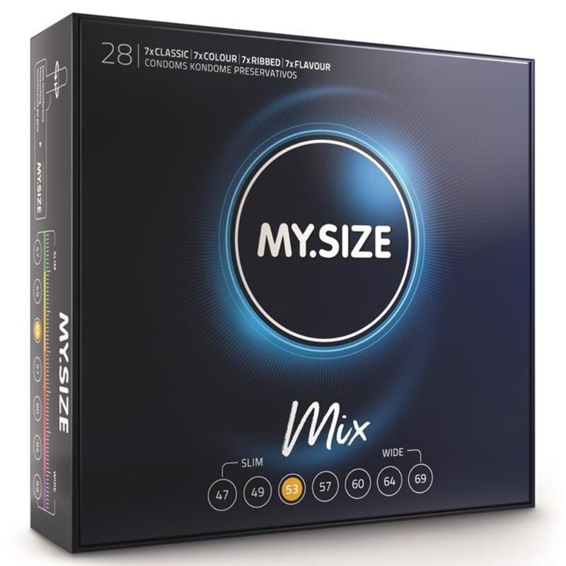 MY SIZE MIX Mix Préservatifs 53 Mm 28 Unités - Aura Intime