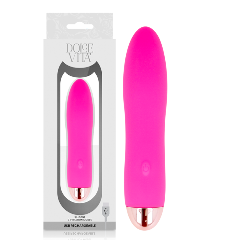 DOLCE VITA Vibrateur Rechargeable Quatre Rose 7 Vitesses - Aura Intime
