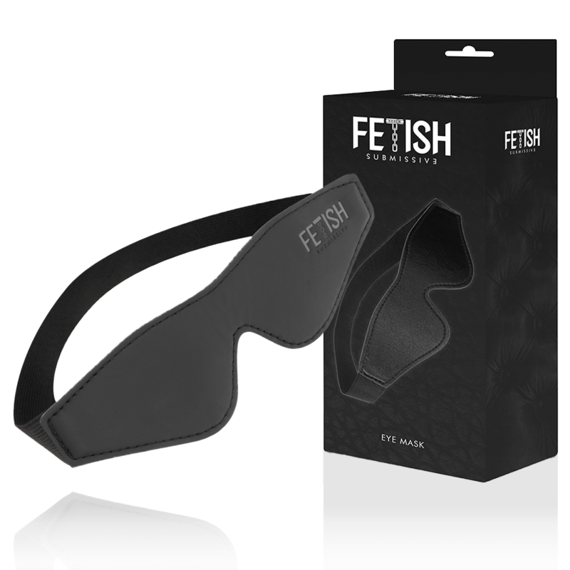 FETISH SUBMISSIVE BONDAGE Masque Cuir Végan Doublure Noprène — vue détaillée