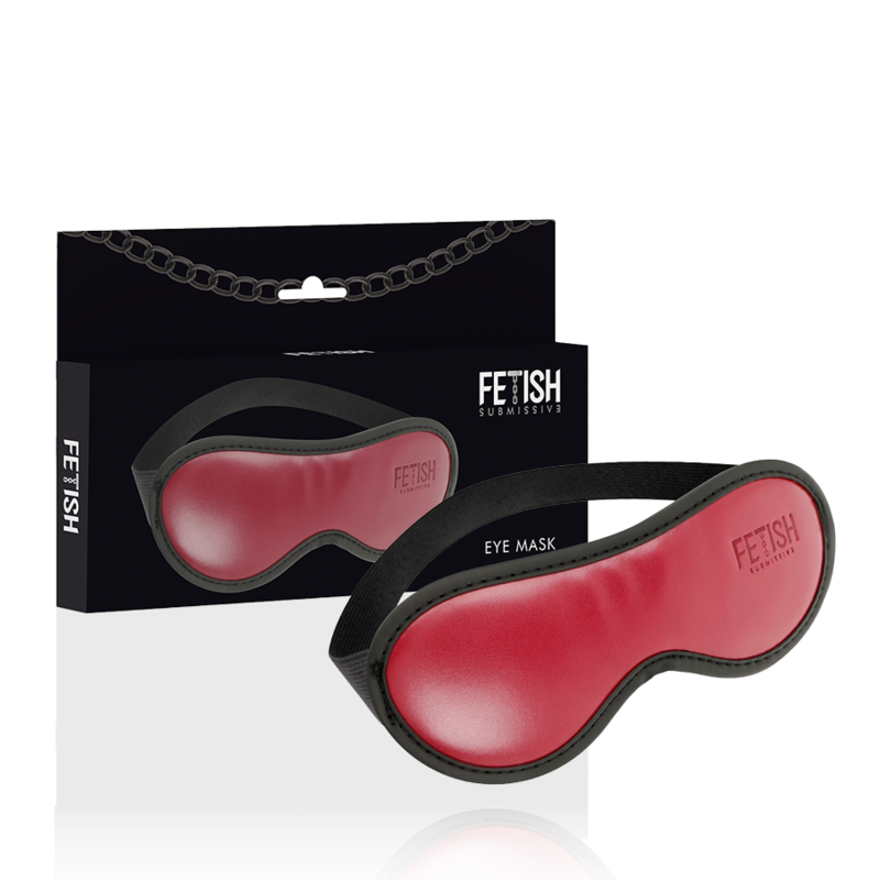 FETISH SUBMISSIVE DARK ROOM Masque Cuir Végan Doublure Néoprène — vue détaillée