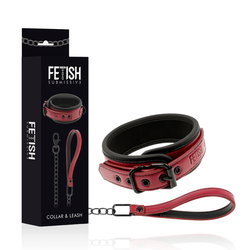 FETISH SUBMISSIVE DARK ROOM Collier Chaîne Doublure Néoprène — vue détaillée