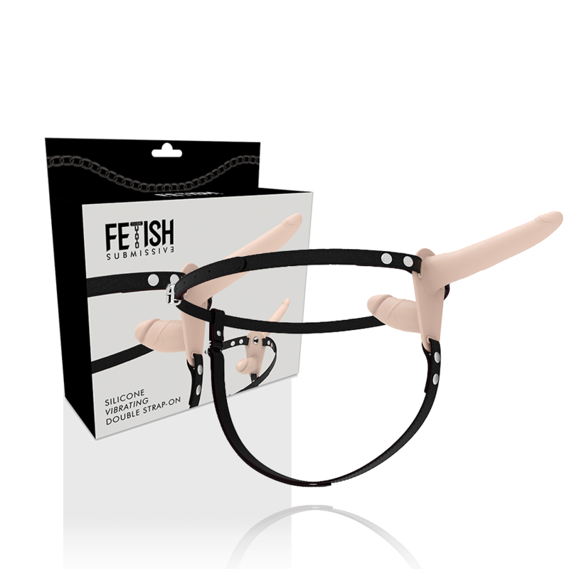FETISH SUBMISSIVE HARNESS VIBRATEUR FLESH UP DOUBLE PÉNÉTRATION — vue détaillée