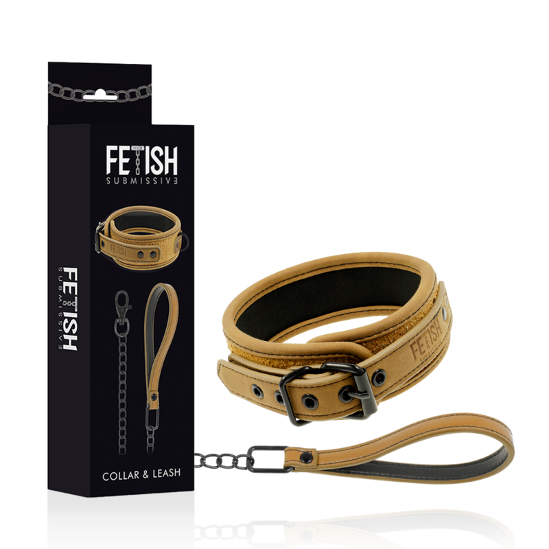FETISH SUBMISSIVE ORIGIN Collier Chaîne Doublée Néoprène — vue détaillée