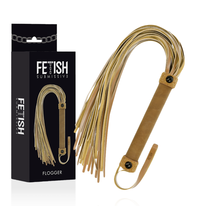 FETISH SUBMISSIVE ORIGIN Fouet Cuir Vegan — vue détaillée