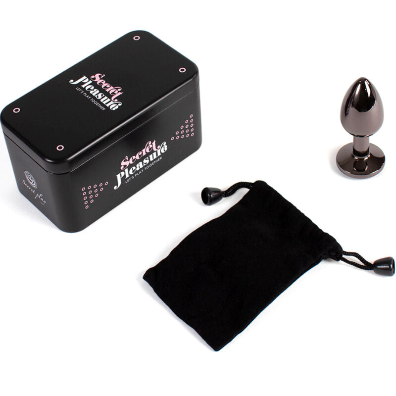 SECRETPLAY TOYS Plug Anal Gunmetal Petite Taille 7 Cm — vue arrière