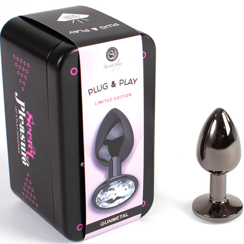 SECRETPLAY TOYS Plug Anal Gunmetal Petite Taille 7 Cm — vue détaillée