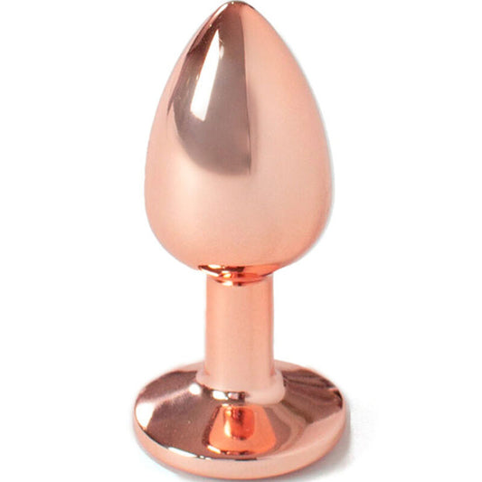 SECRETPLAY TOYS Plug Anal Métal Or Rose Petite Taille 7 Cm - Aura Intime