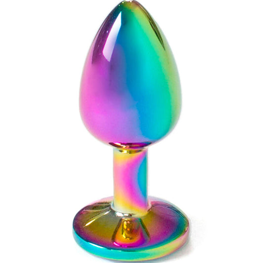 SECRETPLAY TOYS Plug Anal Métal Arc--Ciel Petite Taille 7 Cm - Aura Intime