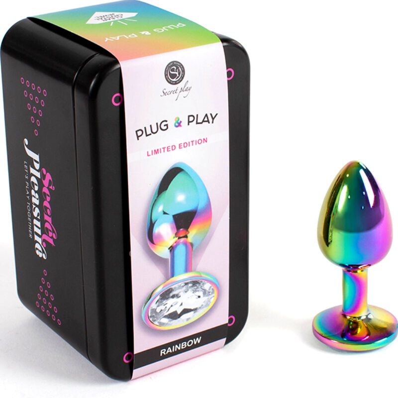 SECRETPLAY TOYS Plug Anal Métal Arc--Ciel Petite Taille 7 Cm — vue détaillée