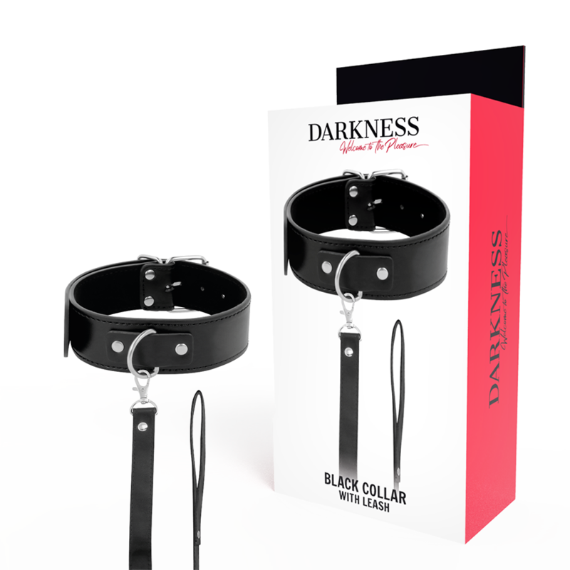 DARKNESS BONDAGE Collier Posture Chaîne Cuir - Aura Intime