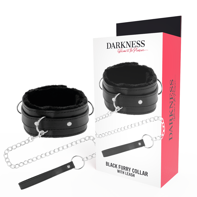 DARKNESS BONDAGE Collier Posture Confortable Chaîne Cuir - Aura Intime
