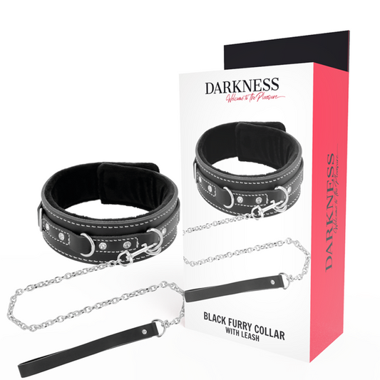 DARKNESS BONDAGE Collier Cuir Haute Qualité Laisse - Aura Intime